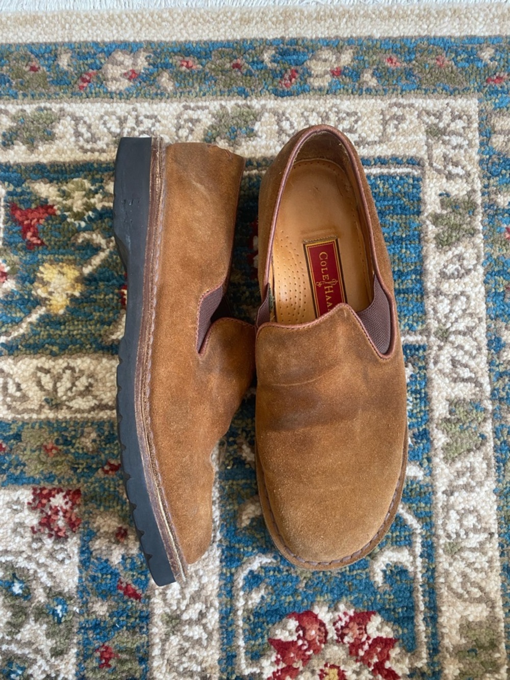 Cole Haan Brown Suede Slip-On Loafers